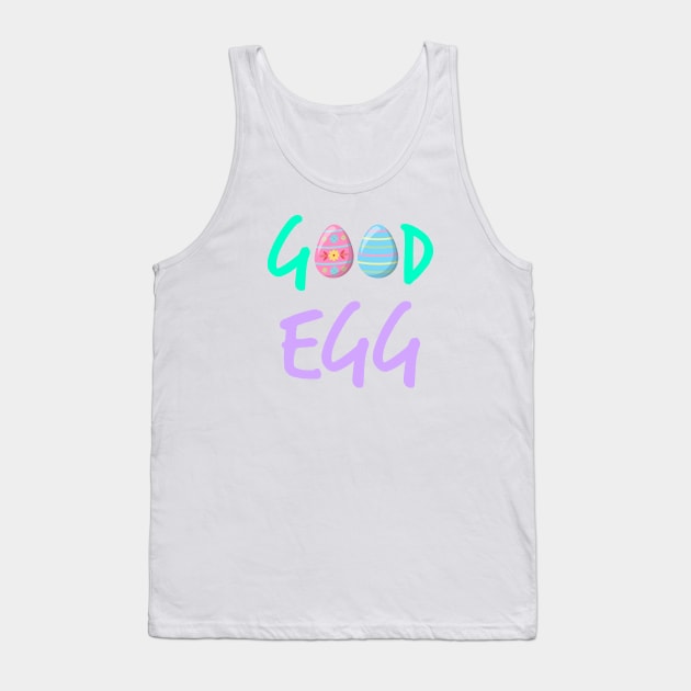 Good Egg green purple text Tank Top by Glenn Landas Digital Art